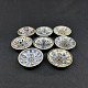 Diameter 7.5 
cm.
Stamped L. 
Hjorth, 
Denmark, 28.
Set of 8 hand 
decorated bowls 
from the ...