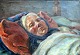 Hedegaard, Jens 
Rasmussen (1866 
- 1948) 
Denmark: Sofie 
Hedegaard in a 
bed. Oil on 
canvas. Signed 
...
