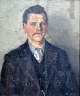 Hedegaard, Jens 
Rasmussen (1866 
- 1948) 
Denmark: 
Portrait of a 
man. Oil on 
canvas glued to 
...