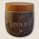 Bornholm 
ceramics, 
Søholm, Tobacco 
jar with wooden 
lid, 15cm high, 
Stamp 355 *Nice 
condition*