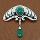 Bernhard Hertz 
jewelry.
Bernhard 
Hertz; A Danish 
Art Nouveau 
brooch of 
silver adorned
with ...