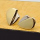 Pair of earrings of 14k gold and white gold