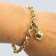 Ole Lynggaard; 
Bracelet of 14k 
gold, with 
heart charm ...