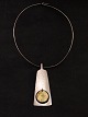 Hans Hansen 
sterling silver 
necklace 
pendant 8.5 x 
3.4 cm. Item 
No. 583453