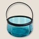 Candy bowl, 
Blue glass with 
metal mounting, 
11cm in 
diameter, 5.7cm 
high *Nice 
condition*