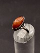 830 silver 
vintage ring 
size 58-59 with 
amber 1.8 x 0.9 
cm. subject no. 
583572