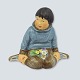 Royal Copenhagen; Greenlander boy of porcelain #12419