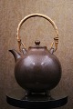 Gunner Nylund 
ceramic teapot 
with brown 
glaze and 
braided bamboo 
handle from 
Rörstrand - 
Sweden ...