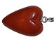 Heart shaped amber pendant