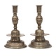Pair of bell 
shaped early 
Baroque pewter 
candle sticks
Northern 
Germany circa 
1665
Dated ...
