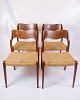 This set of 
four dining 
room chairs, 
model 71, 
designed by 
Niels Otto 
Møller in the 
1960s, is an 
...