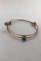 Bent Knudsen 
14K Gold 
Armring / 
Bangle 
(Turquoise) 
Measures 
inside. 5.8 cm 
(2.28 inch) 
Weight ...