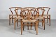 Hans J. Wegner 
(1914-2007)
Set of 6 
vintage 
whisbone chairs 
CH 24
made of solid 
oak with ...