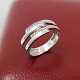 A 14k white 
gold diamond 
ring with 
diamonds. Ring 
size 53.
Stamped "585 
Bo G."
Made at ...
