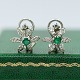 Diamond 
earring.
Pair of 
earrings in 18k 
white gold set 
with emerald 
and diamonds, W 
VS.
L. ...