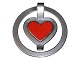 Georg Jensen 
sterling 
silver, money 
clip with red 
enamel heart. 
It is made in 
thick ...