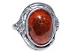 Silver ring 
with a piece of 
amber.
Ring size 53.
Excellent 
condition.