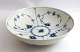 Royal 
Copenhagen. 
Blue fluted, 
plain. Round 
bowl. Model 19. 
Width 21 cm. (1 
quality)