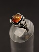 Sterling silver 
ring size 56-57 
with amber 1 x 
0.8 cm. Item 
No. 588748