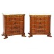 Pair of Danish 
mid 18th 
century baroque 
walnut veneered 
...