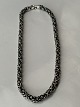 Sterling silver royal chain, 52 centimeters long, with carabiner clasp.