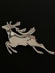 Silver brooch motif stag and beautiful details. Stamped ...
