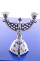 Royal 
Copenhagen 
porcelain Blue 
fluted full 
lace. 
Candlestick 2 
branches no. 
1/1169. Height 
24.5 ...