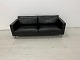 MH981 Special 3 
Pers. Sofa in 
black aniline 
leather and on 
square legs in 
brushed steel. 
New ...