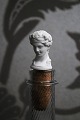 Decorative 19th 
century wine 
stopper from 
Royal 
Copenhagen in 
the shape of a 
woman's bust in 
...