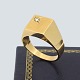 Povl Christensen; Large ring of 14k gold set with a diamond