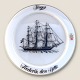 Holmegaard, 
Ship Plate, 
1971, Frigate, 
Frederik the 
Sixth, 19.5cm 
in diameter, 
Design Michael 
...