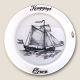 Holmegaard, 
Ship Plate, 
1977, Eagle / 
Ørnen , 19.5cm 
in diameter, 
Design Michael 
Bang *Perfect 
...