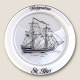 Holmegaard, 
Ship plate, 
1981, 
Brigantine, St. 
Peter, 19.5 cm 
in diameter, 
Design Michael 
Bang ...