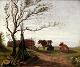 Danish artist 
(19th century): 
A woman milking 
cows. Oil on 
canvas. 
Unsigned. 28.5 
x 33 cm.
With ...