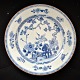 Chinese blue 
painted plate, 
approx. 1780. 
Kangxi. 
Hand-painted 
decorations 
with birds in 
the ...