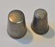 Two silver 
thimbles, 19th 
century Sweden 
and Denmark.