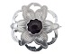 Hans Christian Siiger silver
Art Nouveau brooch with dark purple stone from 
1913-1937