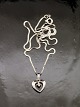 14 carat white 
gold heart 
pendant 1.2 x 
1.2 cm. with 
diamond from 
goldsmith 
Br&#65533;mer 
Jensen ...