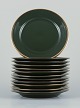 Pillivuyt, 
France. A set 
of twelve 
porcelain cake 
plates.
“Green 
Bistro”. Dark 
green glaze 
with ...