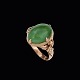 Art Nouveau 14k 
Gold Ring with 
Jadeite.
Stamped 14k.
Size 49 mm - 
US 5.
Jade 1,3 x 1 
cm. / ...