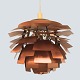 Poul 
Henningsen; PH 
copper 
artichoke lamp, 
diam. 60 cm.