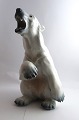 Dahl Jensen. Porcelain figure. Large seated polar bear. Model 1157. Height 37.5 
cm. (1 quality)