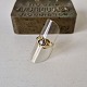 Hermann 
Siersbøl 
vintage ring in 
14 kt gold with 
clear stone 
Stamp: HS - 
585 
Ring size 52