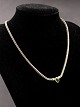 Sterling silver 
necklace 41 cm. 
with green 
stone subject 
no. 593610