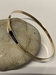 Bracelet in 14 carat gold with white/black stone