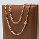 Arne Oliver 
Petersen; Long 
necklace of 14k 
gold.
Length of the 
chain 86 cm.
W. 6 mm. 
Stamped ...