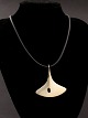 Hans Hansen 
sterling silver 
pendant 4.8 x 
5.1 cm. in 
leather chain 
subject no. 
594340