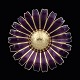 A. Michelsen. 
Gilded Sterling 
Silver Daisy 
Brooch with 
Purple Enamel - 
50mm.
Crafted by A. 
...