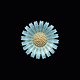 A. Michelsen. 
Gilded Sterling 
Silver Daisy 
Brooch with 
Turquoise 
Enamel - 33mm.
Crafted by A. 
...
