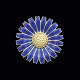 Georg Jensen. 
Sterling Silver 
Daisy Brooch 
with Blue 
Enamel. 43mm.
Crafted by 
Georg Jensen, 
...